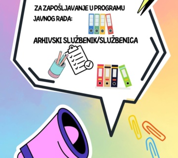 Javni poziv za zapošljavanje u programu javnog rada !