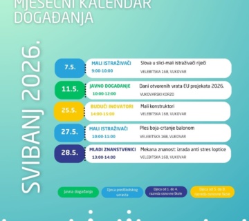 Najava besplatnih STEM radionica i javnih događanja za djecu i učenike u svibnju 2026. godine!