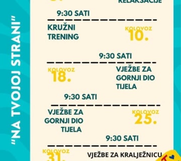 Kalendar događanja Kolovoz, 2026. 